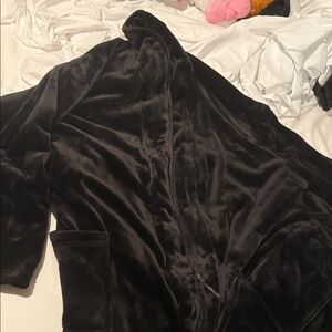 Luxurious Black Plush Robe